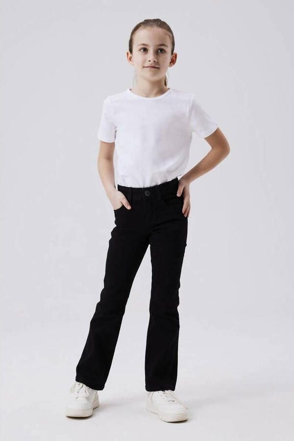 Name it KIDS bootcut fit jeans NKFPOLLY black denim Zwart Meisjes Stretchdenim 104 - Foto 3