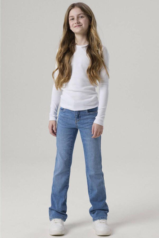 Name it KIDS bootcut fit jeans NKFPOLLY black denim Blauw Meisjes Stretchdenim 110 - Foto 3