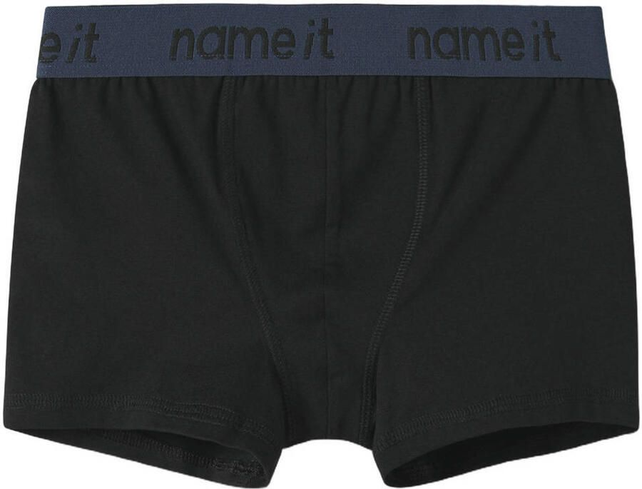 NAME IT KIDS boxershort donkerblauw zwart (set van 3)