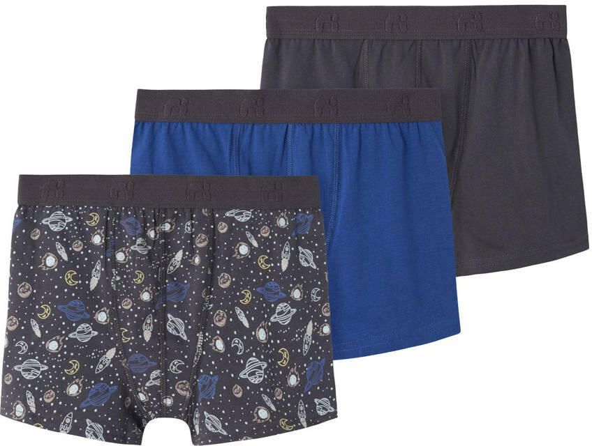 NAME IT KIDS boxershort Iron Space set van 3 donkergrijs blauw - Foto 2