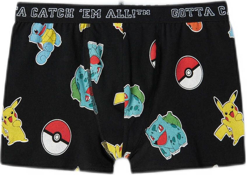 NAME IT KIDS boxershort NKMASGAR POKEMON set van 2 zwart multicolor
