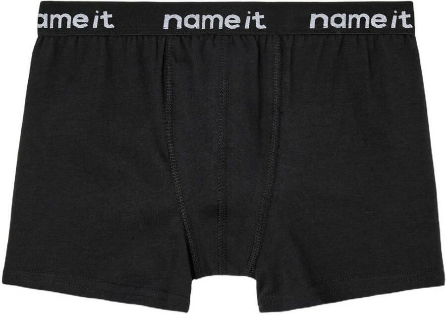 Name it KIDS boxershort NKMBOXER set van 3 donkerblauw grijs melange zwart Jongens Stretchkatoen 134 140 - Foto 3