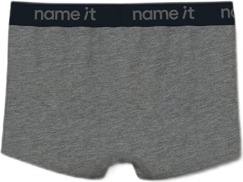 NAME IT KIDS boxershort set van 3 groen grijs - Foto 2