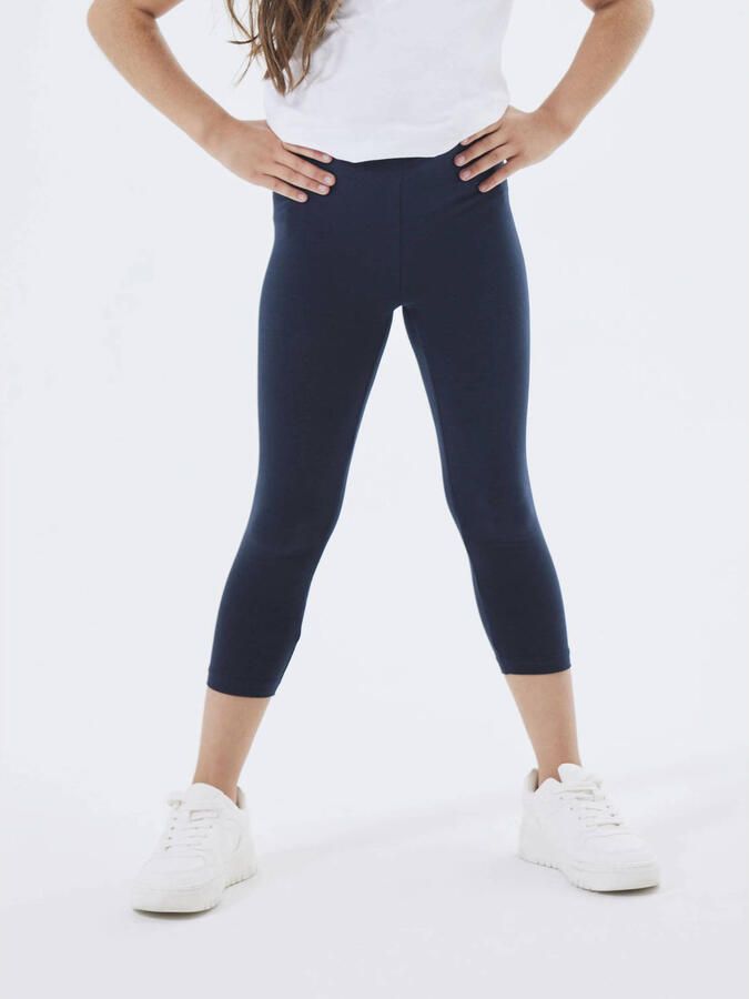 Name it KIDS capri legging NKFVIVIAN donkerblauw Meisjes Stretchkatoen 116 - Foto 2
