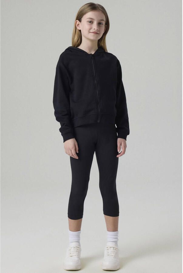 Name it KIDS capri legging NKFVIVIAN zwart Meisjes Stretchkatoen Effen 104 - Foto 3