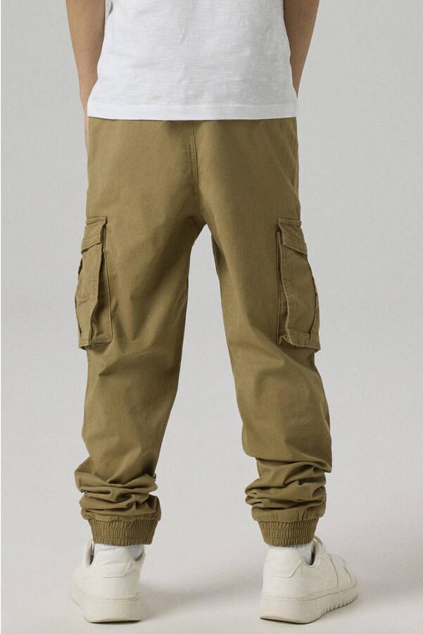 Name it KIDS cargobroek NITBAMGO camel Bruin Jongens Stretchkatoen Effen 152