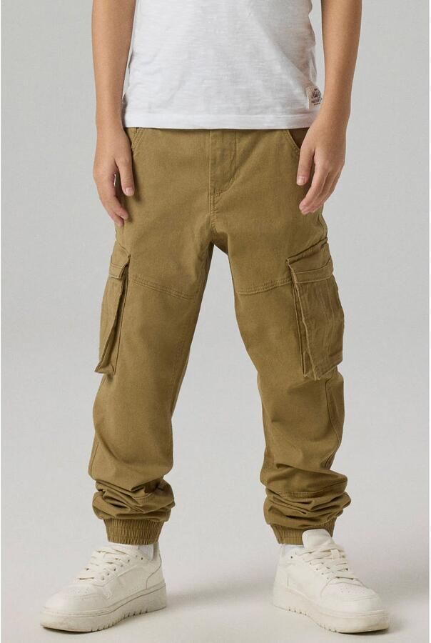 Name it KIDS cargobroek NITBAMGO camel Bruin Jongens Stretchkatoen Effen 128 - Foto 2