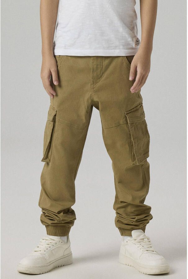 Name it KIDS cargobroek NITBAMGO camel Bruin Jongens Stretchkatoen Effen 152 - Foto 2
