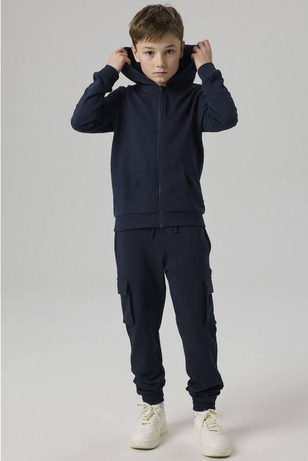 Name it KIDS cargobroek NKMOLLIE donkerblauw Sweat Effen 128 - Foto 3