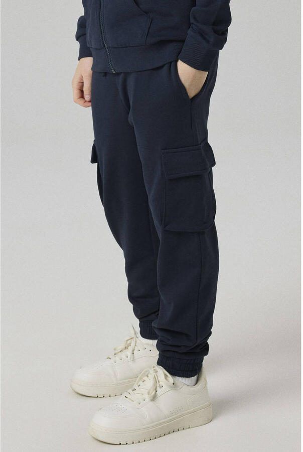 Name it KIDS cargobroek NKMOLLIE donkerblauw Sweat Effen 128 - Foto 2