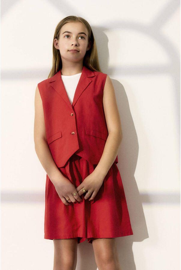 NAME IT KIDS casual short met linnen rood - Foto 2