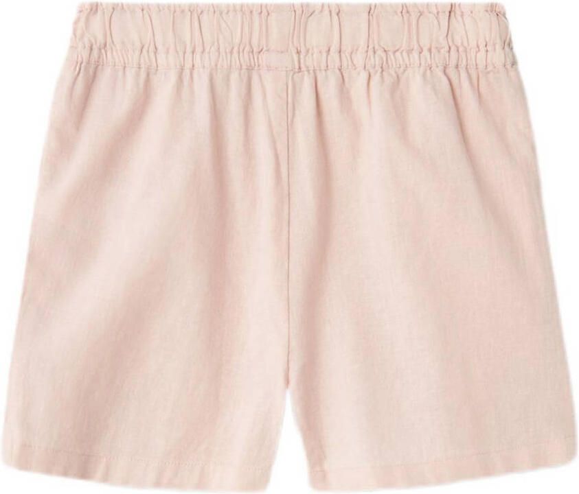 Name it KIDS casual short NKFFALINNEN licht oudroze Korte broek Meisjes Katoen 116 - Foto 2