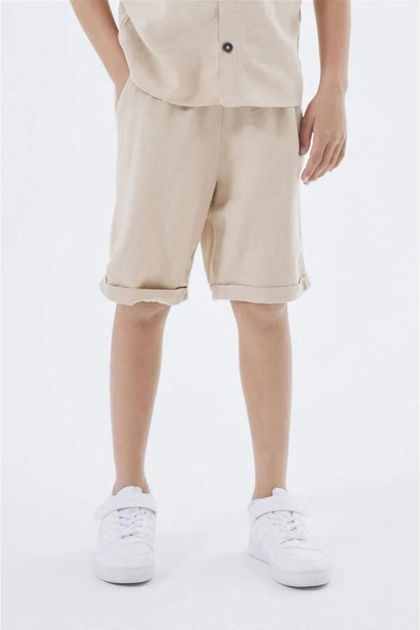 Name it KIDS casual short NKMFAHER beige Korte broek Jongens Viscose Effen 116 - Foto 2