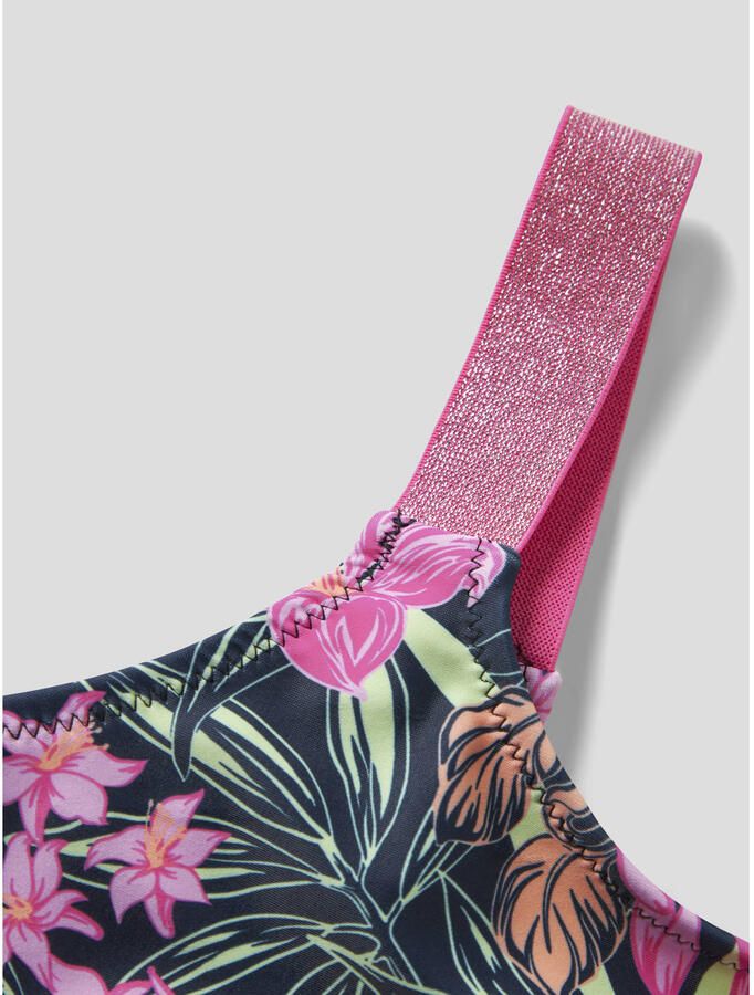 NAME IT KIDS crop bikini donkerblauw roze - Foto 2