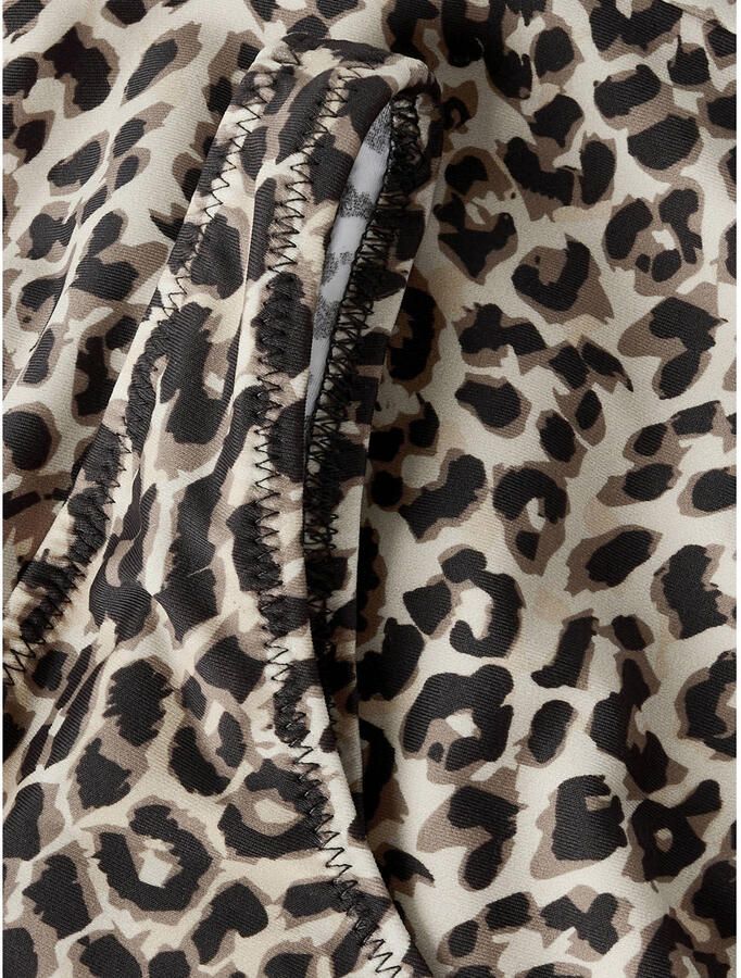 NAME IT KIDS crop bikini met panterprint bruin - Foto 2
