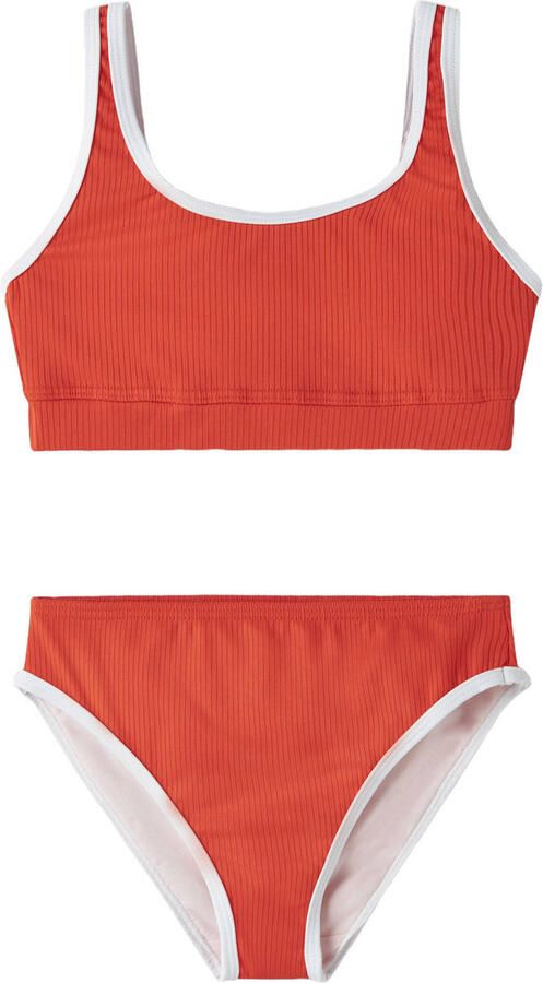 NAME IT KIDS crop bikini oranjerood