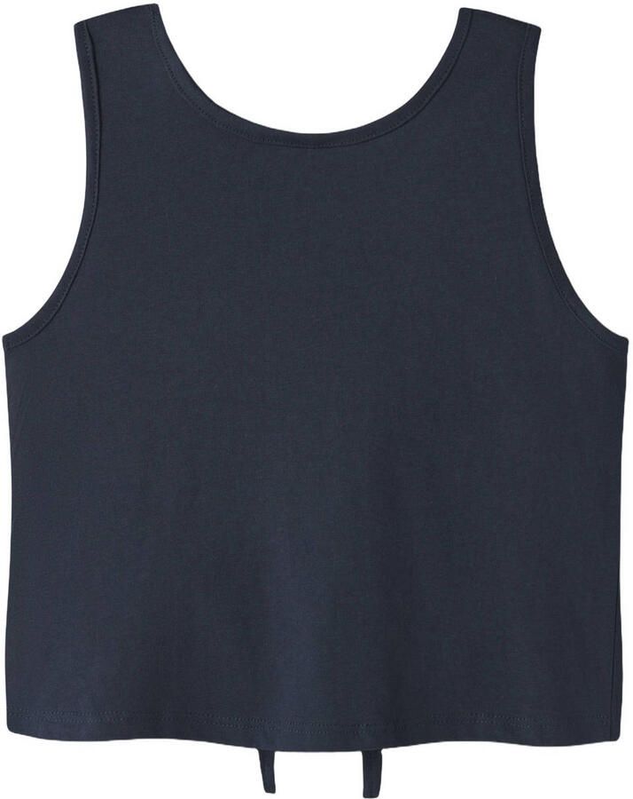 NAME IT KIDS cropped mouwloze top donkerblauw - Foto 2
