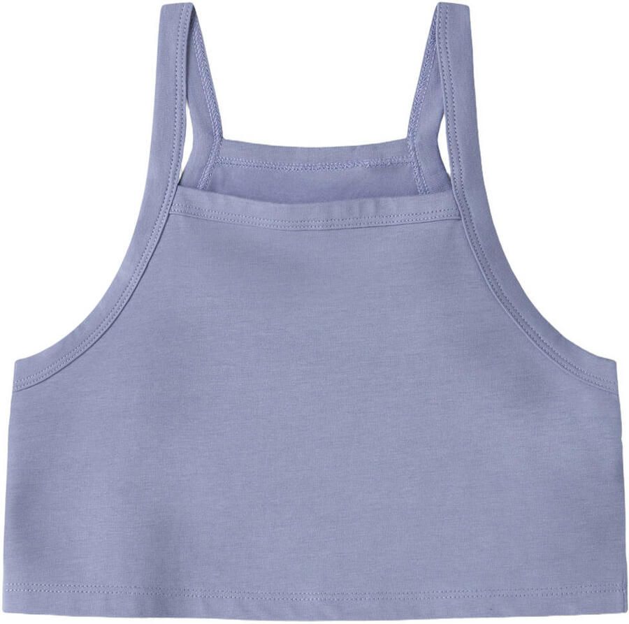 NAME IT KIDS cropped top lichtgeel paars (set van 2) - Foto 2