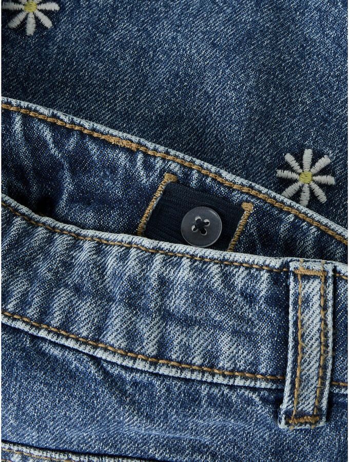 NAME IT KIDS denim regular gebloemde short medium blue denim - Foto 2