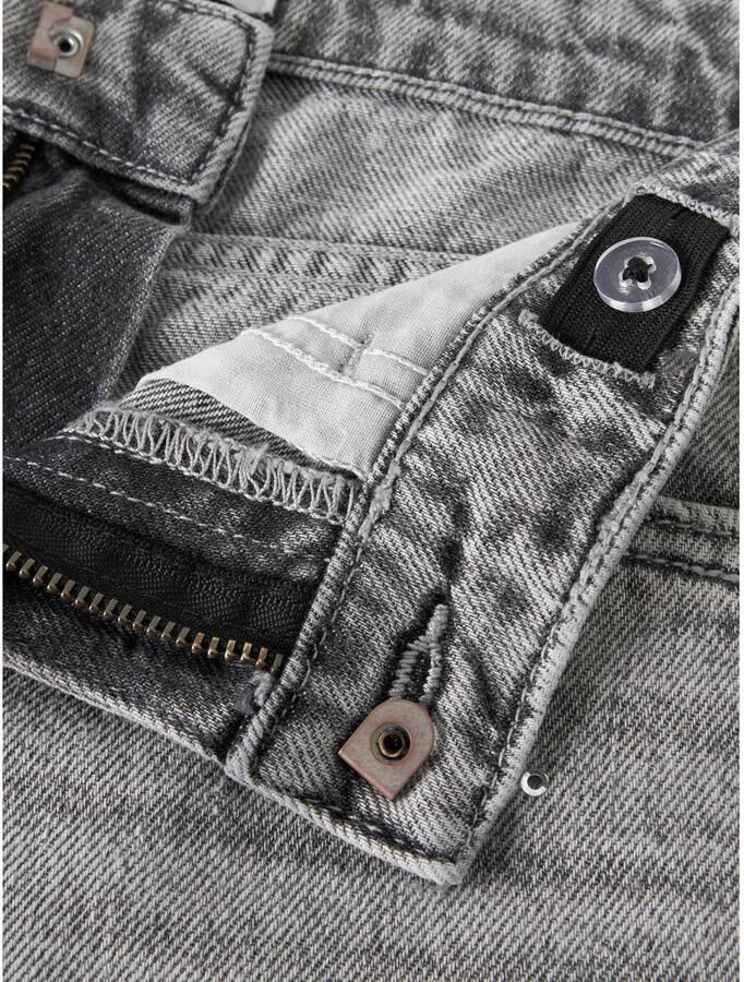 NAME IT KIDS denim regular short met strasssteentjes light grey denim - Foto 3