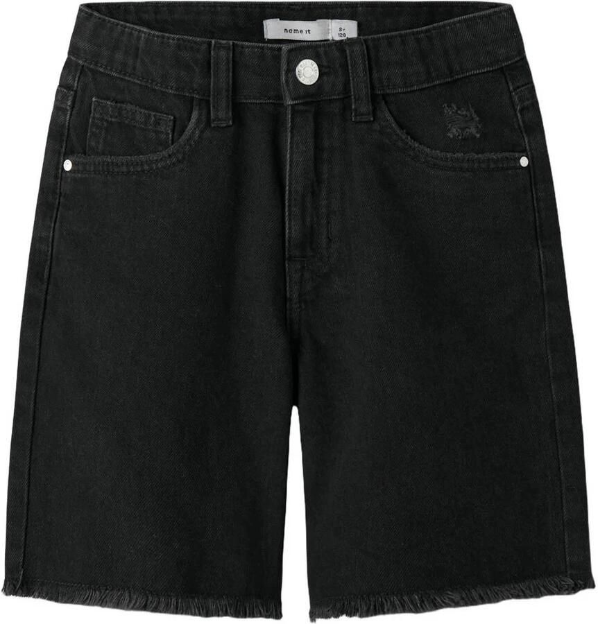 NAME IT KIDS denim wide leg short black denim
