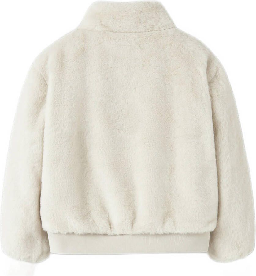 NAME IT KIDS imitatiebonten faux fur jas ecru - Foto 1