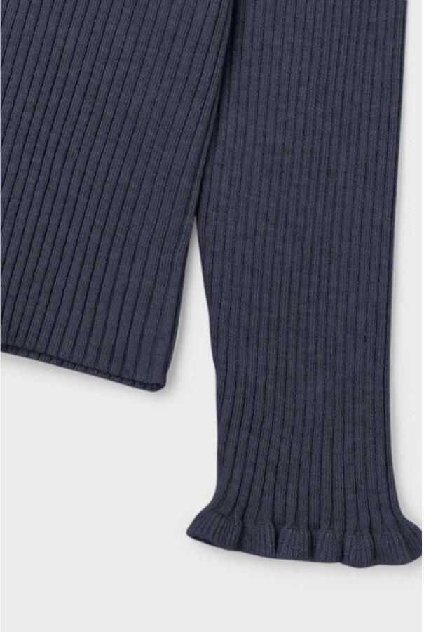 Name it KIDS fijngebreide longsleeve NKFVIANNA donkerblauw Meisjes Viscose Ronde hals 122 128