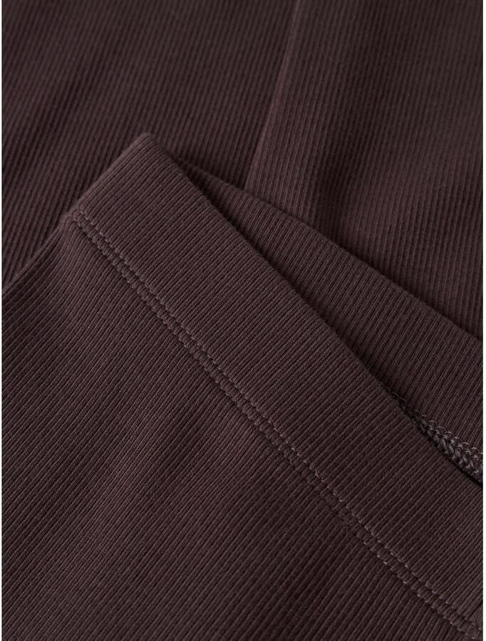 NAME IT KIDS flared broek met ruches donkerbruin Meisjes Stretchkatoen - Foto 2