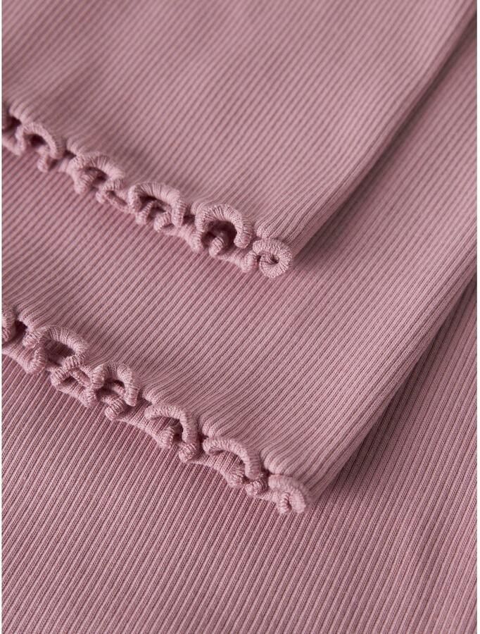 NAME IT KIDS flared broek met ruches lila Paars Meisjes Stretchkatoen - Foto 2