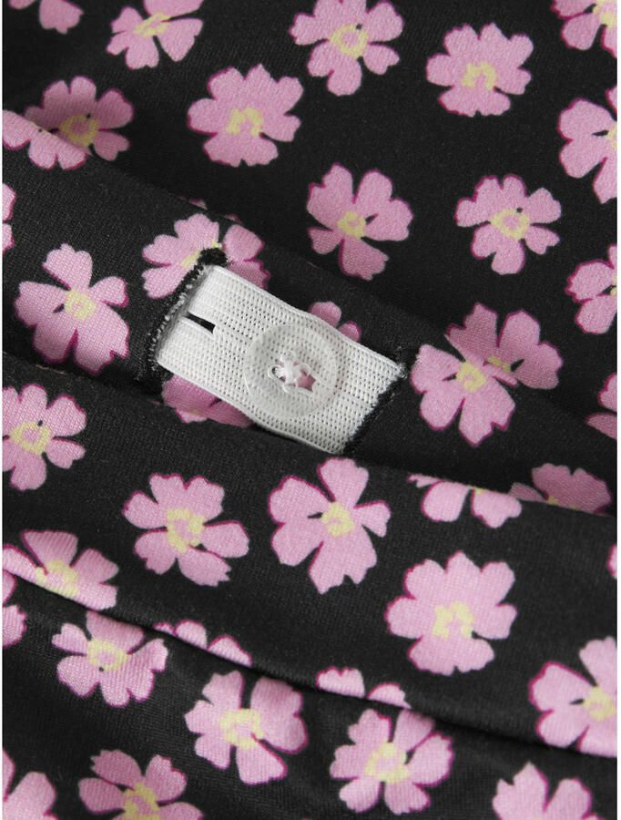 NAME IT KIDS flared gebloemde casual broek zwart - Foto 2