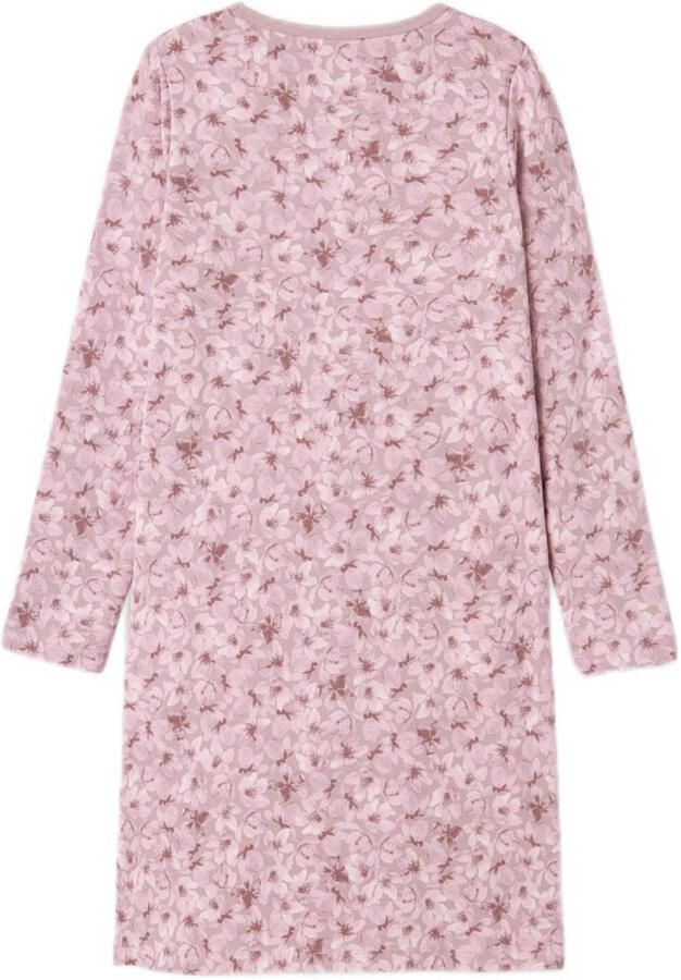 NAME IT KIDS gebloemd nachthemd NKFNIGHTGOWN roze oudroze - Foto 2