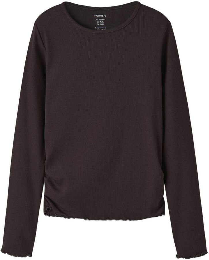 NAME IT KIDS gebreide longsleeve bruin
