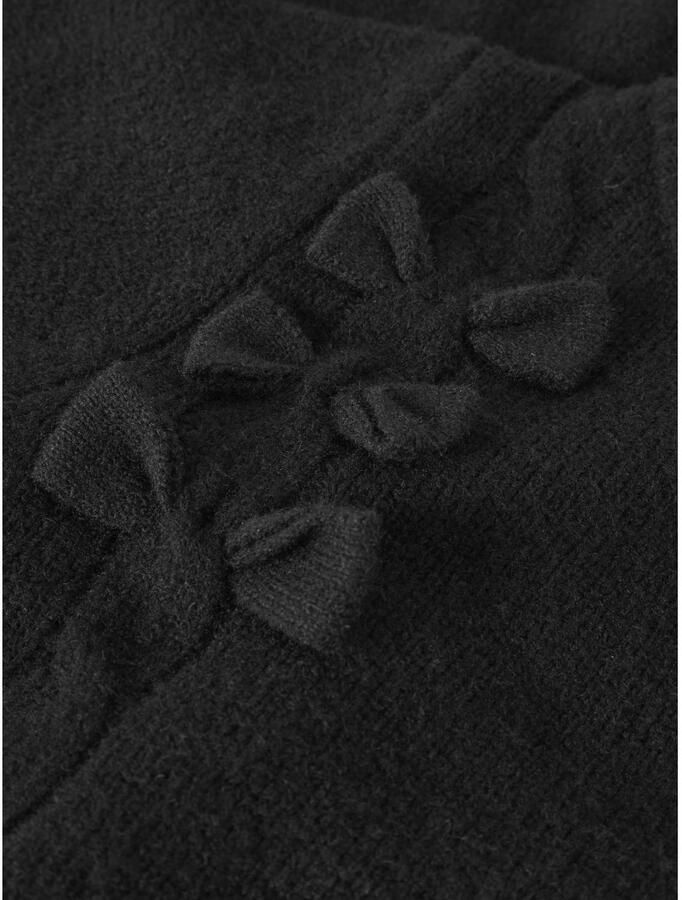 NAME IT KIDS gebreide trui zwart Meisjes Polyester Ronde hals Effen