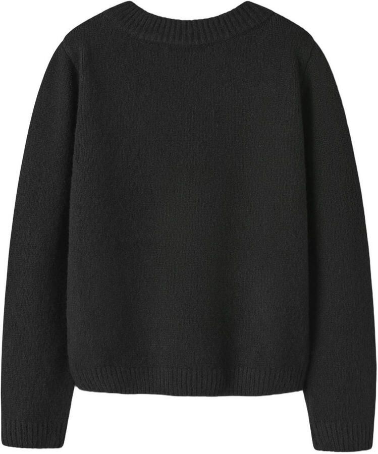 NAME IT KIDS gebreide trui zwart Meisjes Polyester Ronde hals Effen - Foto 2