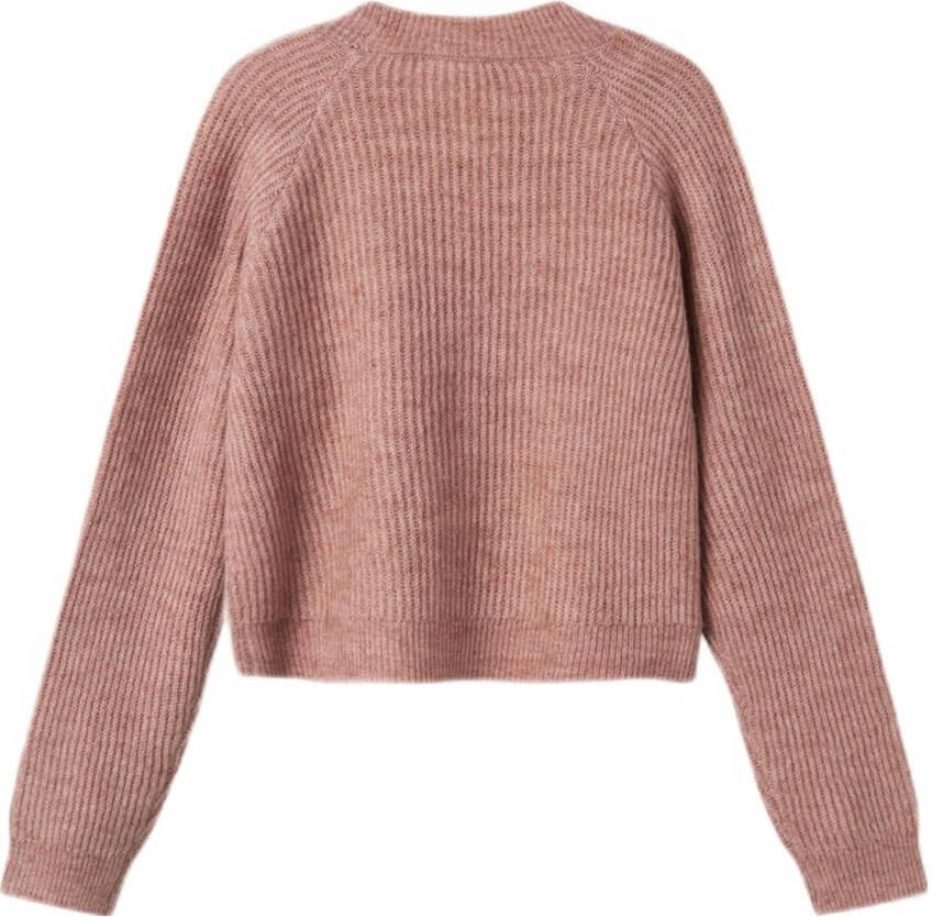 Name It Vest NKFHOLLY BOXY SHORT KNIT CARD NOOS in modieuze boxy-vorm met diepe v-hals