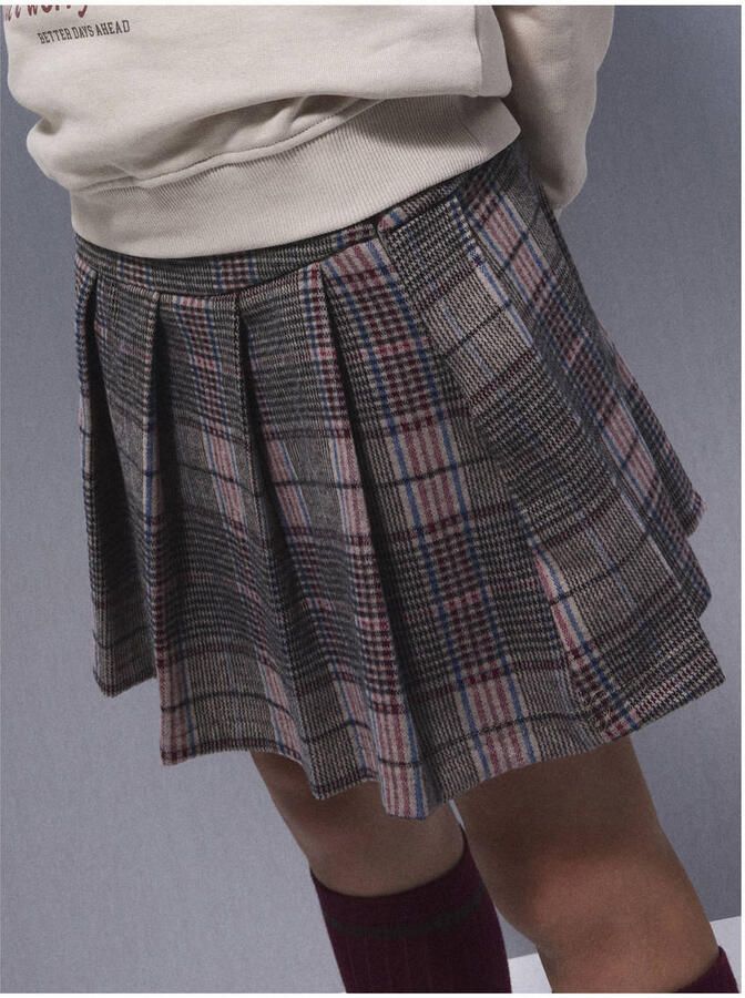 NAME IT KIDS geruite korte rok bruin - Foto 2