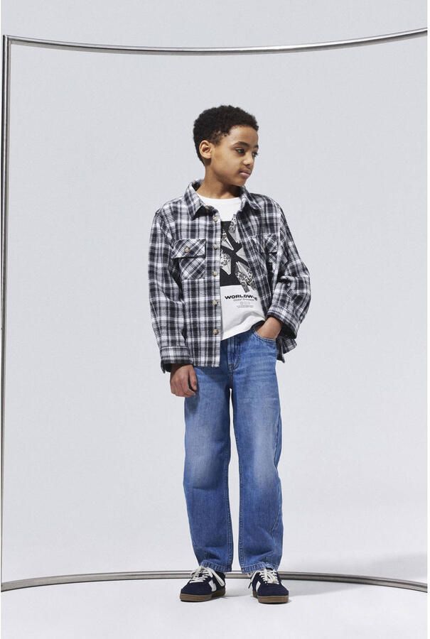 NAME IT KIDS geruite overhemd zwart