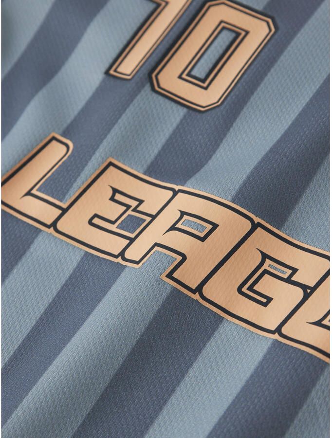 NAME IT KIDS gestreept T-shirt blauw - Foto 2