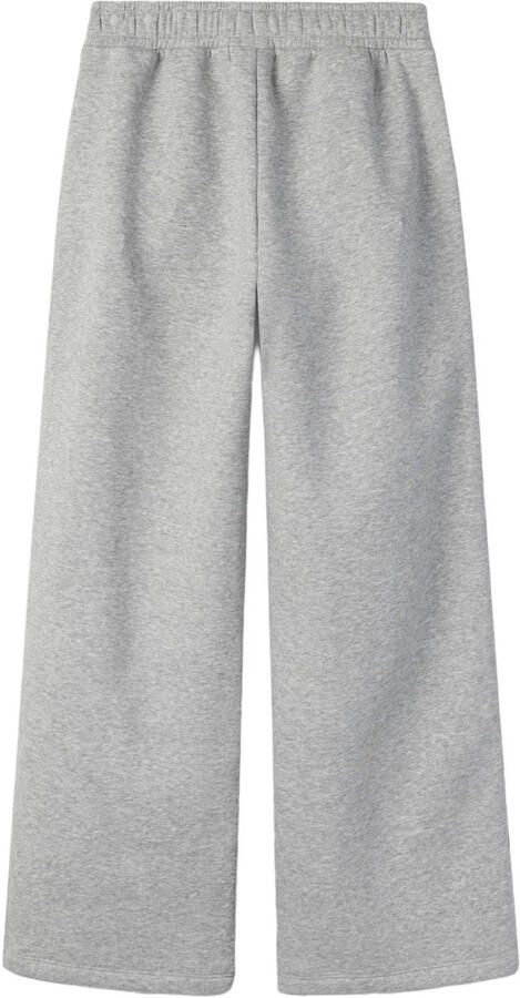 NAME IT KIDS gestreepte joggingbroek met borduursels en tekst grijs - Foto 2
