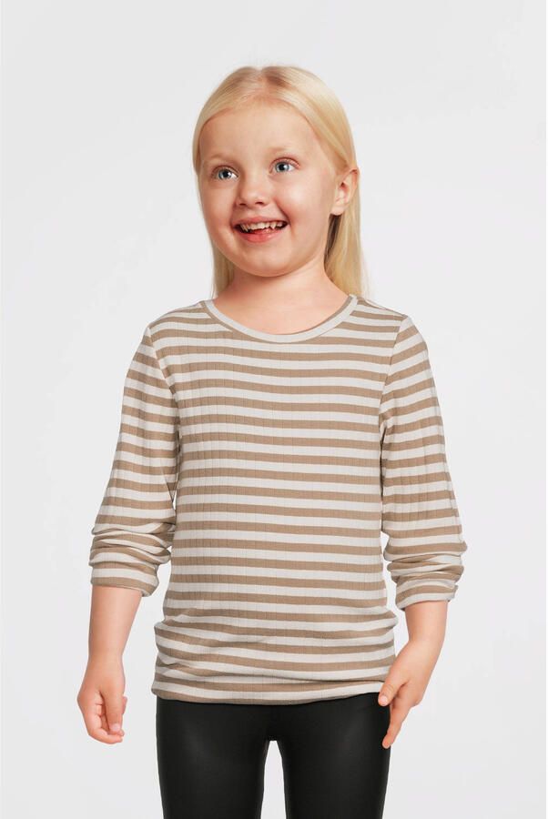 Name It Shirt met lange mouwen NKFSURAJA XSL LS TOP NOOS geweldige streepjes-look in geribbelde kwaliteit