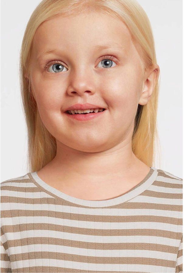 Name It Shirt met lange mouwen NKFSURAJA XSL LS TOP NOOS geweldige streepjes-look in geribbelde kwaliteit