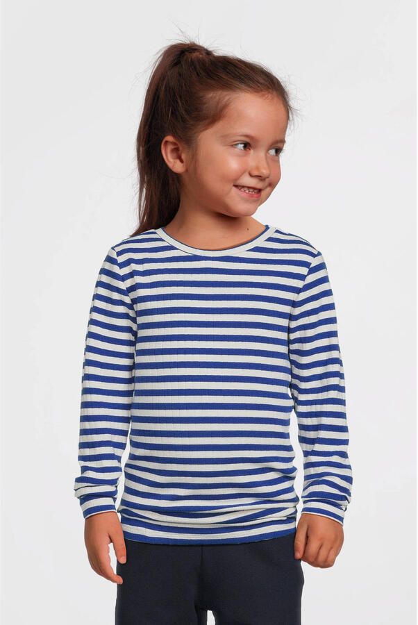 Name It Shirt met lange mouwen NKFSURAJA XSL LS TOP NOOS geweldige streepjes-look in geribbelde kwaliteit