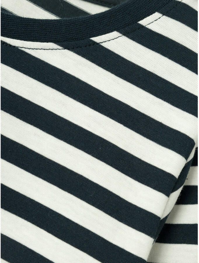 Name it KIDS gestreepte longsleeve NKMSALMO donkerblauw wit Jongens Katoen Ronde hals 146 152 - Foto 3