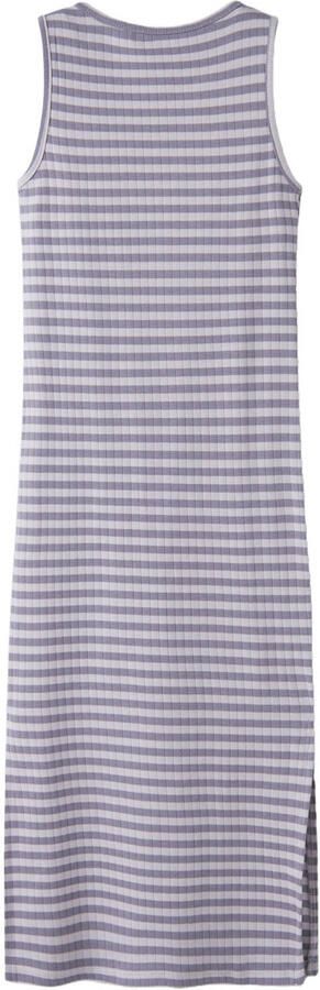 NAME IT KIDS gestreepte maxi jurk paars - Foto 3