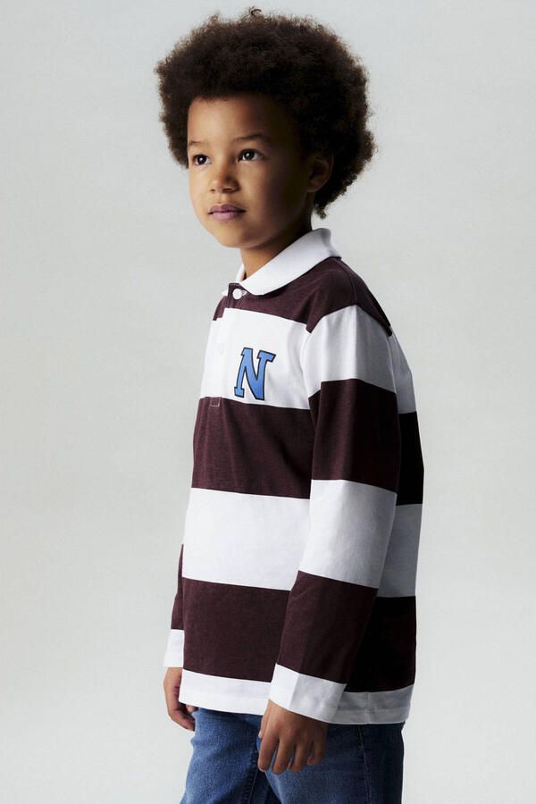 NAME IT KIDS gestreepte polo bruin - Foto 3