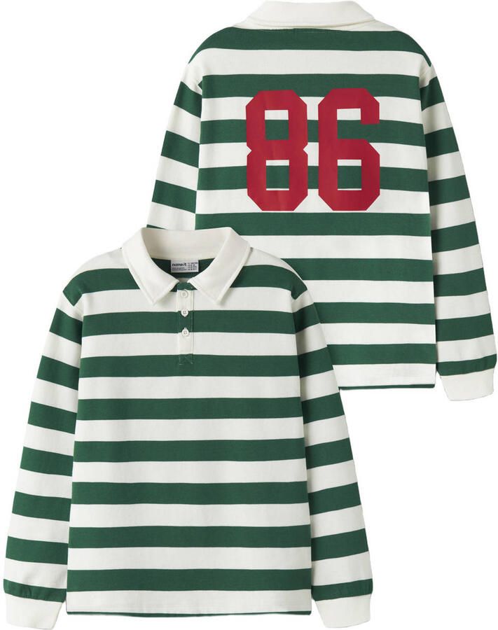 NAME IT KIDS gestreepte sweater groen - Foto 2