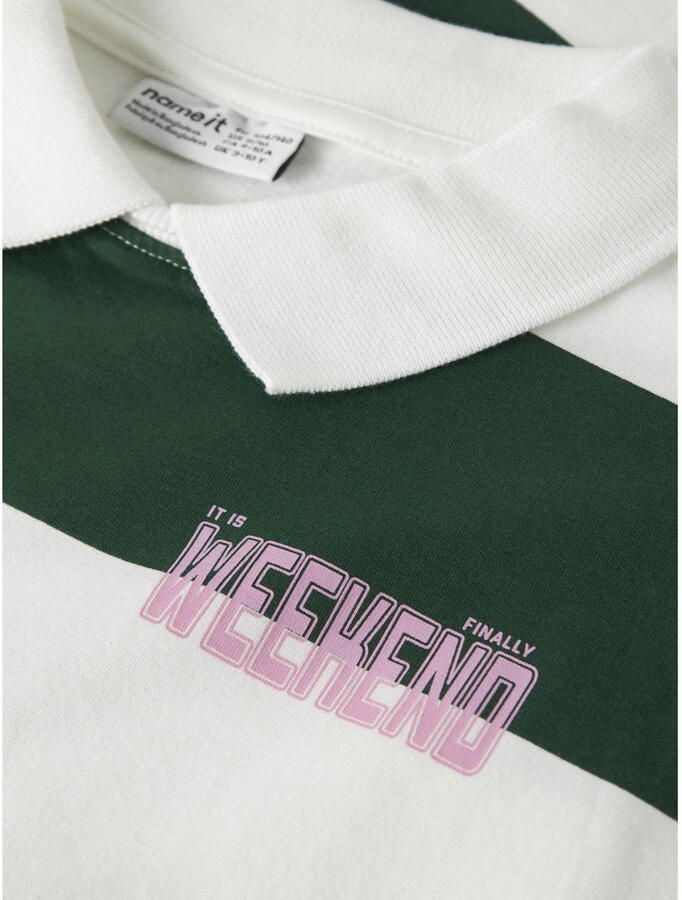 NAME IT KIDS gestreepte sweater groen - Foto 2