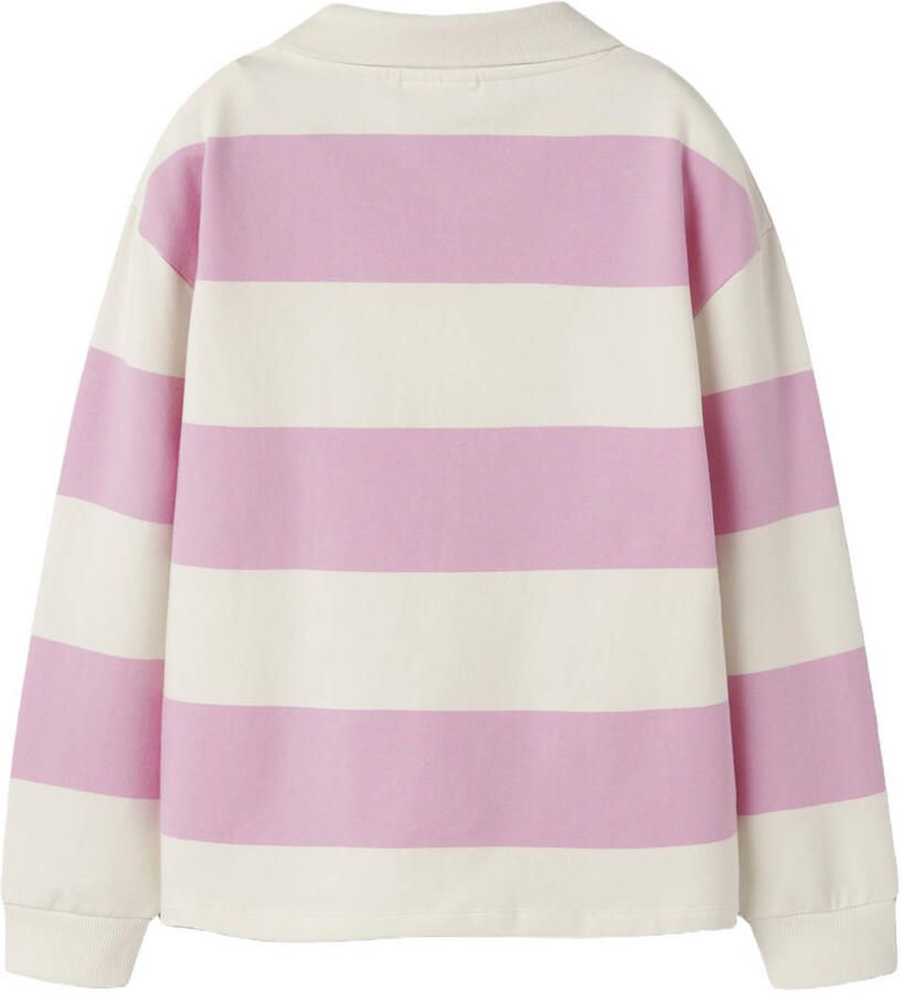 NAME IT KIDS gestreepte sweater roze - Foto 2