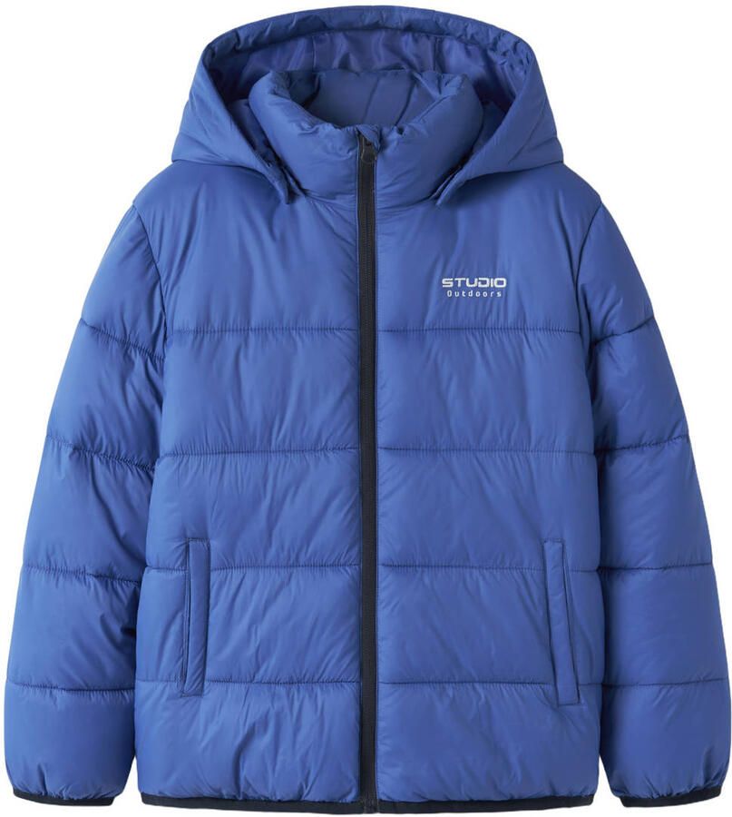 NAME IT KIDS gewatteerde winterjas blauw