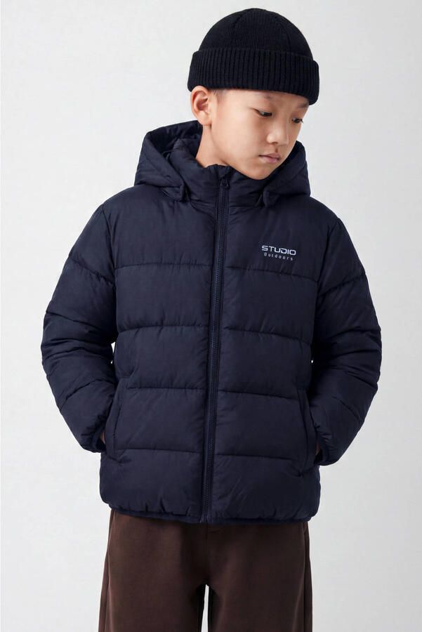 NAME IT KIDS gewatteerde winterjas donkerblauw